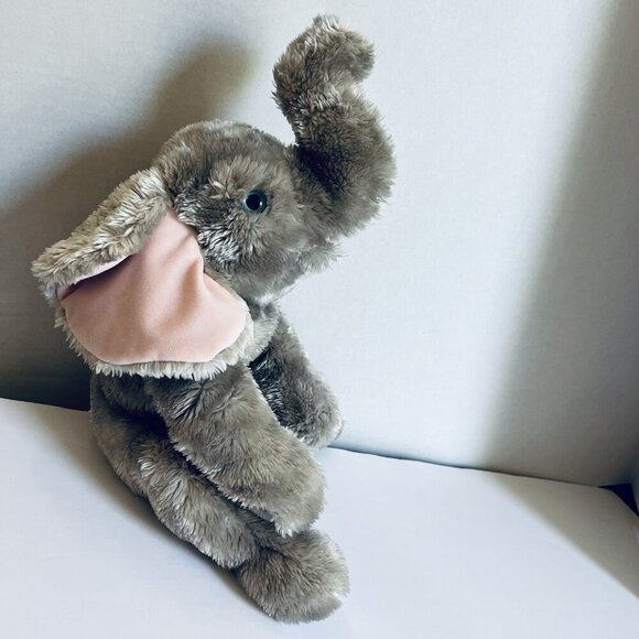 Ty Classic Teensy Large Elephant 17” Gray Floppy Plush Pink Ears No Tag VTG 2002 - Picture 1 of 7